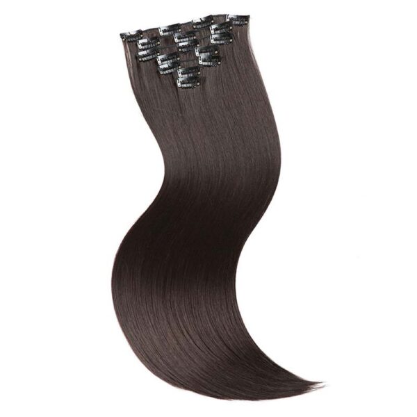 Straight Clip in ponytail set(6pcs)